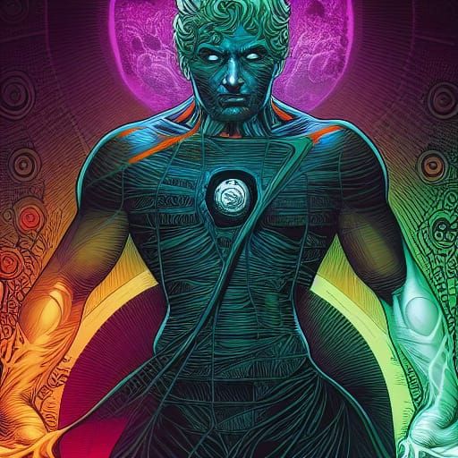 Sacral Chakra in Comic Book Art Style