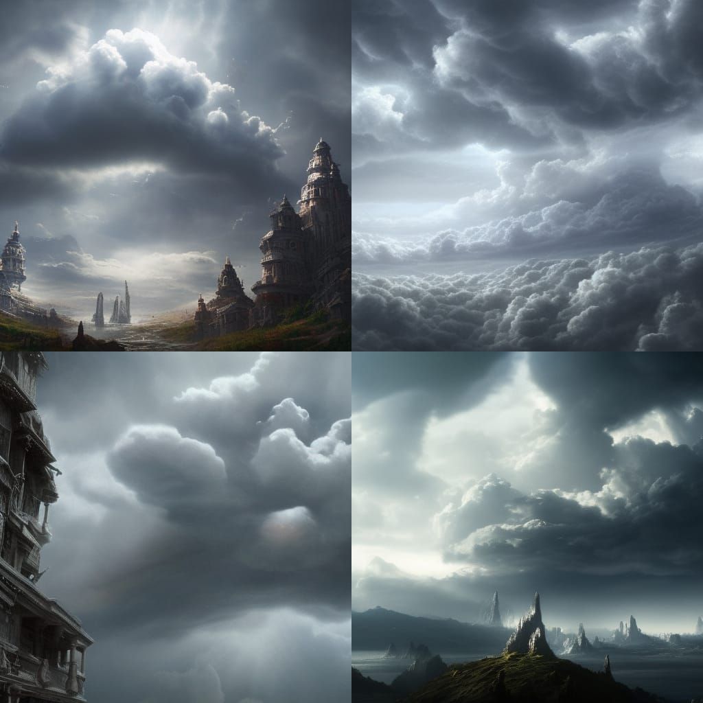 Epic Cinematic Cloud Digital Matte Painting