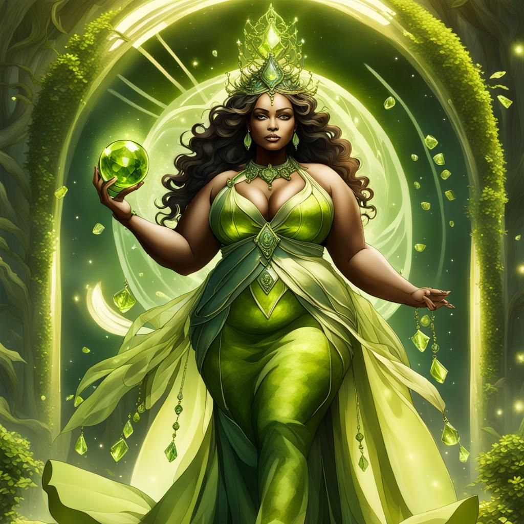 Mystical Peridot Goddess of Fantasy