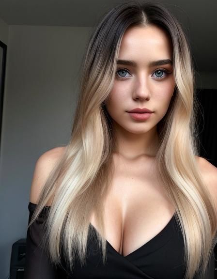 Cinematic Full Body Photo of a Voluptuous Blonde Woman