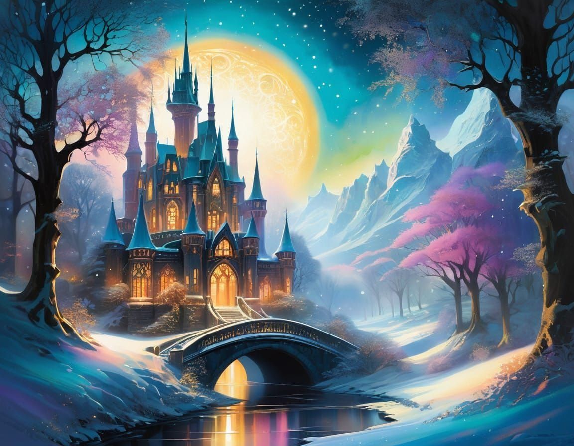 Winter Castle in Frosty Wonderland