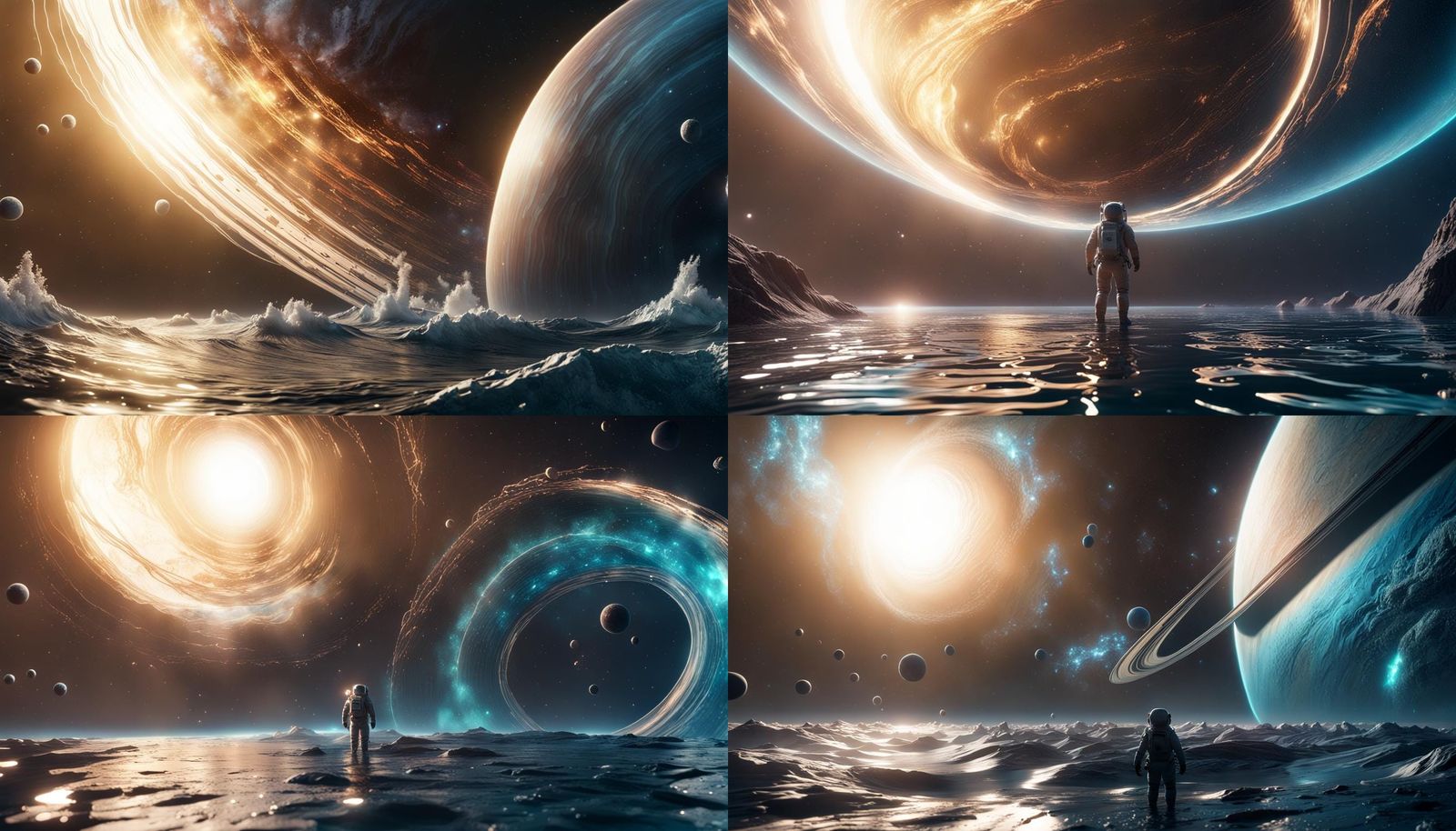 Astronaut Lost in Galactic Ocean