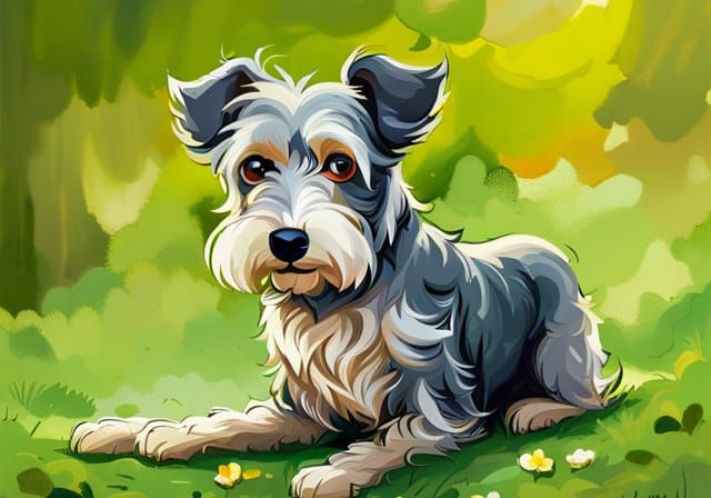 Scottish Terrier in Anime Pop Art Style