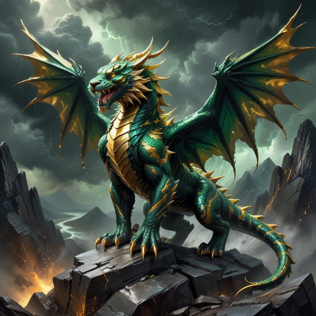 Ethereal Dragon Dominates Obsidian Peak