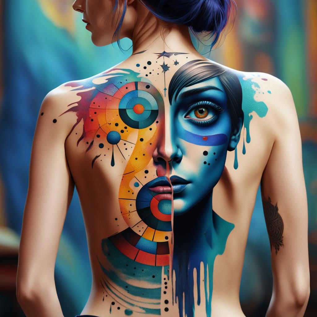 Colorful Tattoo Art Inspired by Modigliani