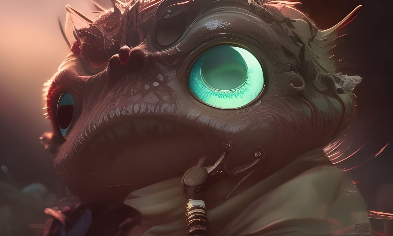 Hyperdetailed Gremlin Portrait in Fantasy Art Style