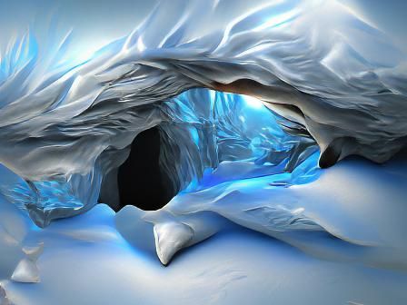 Spectacular Ice Cave in Hyperrealistic 3D