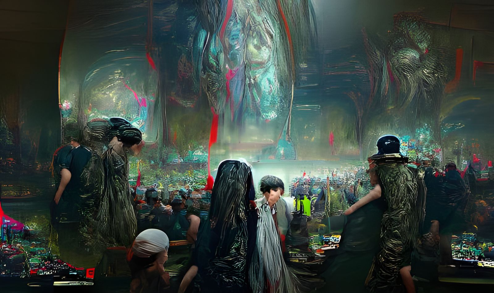 Dark Satanic Rave in Hyperrealistic Style
