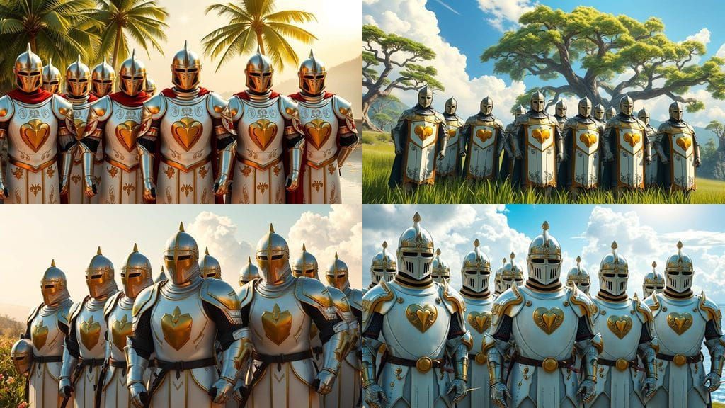 Knights in Shining White Armor, Surrounded by Paradise