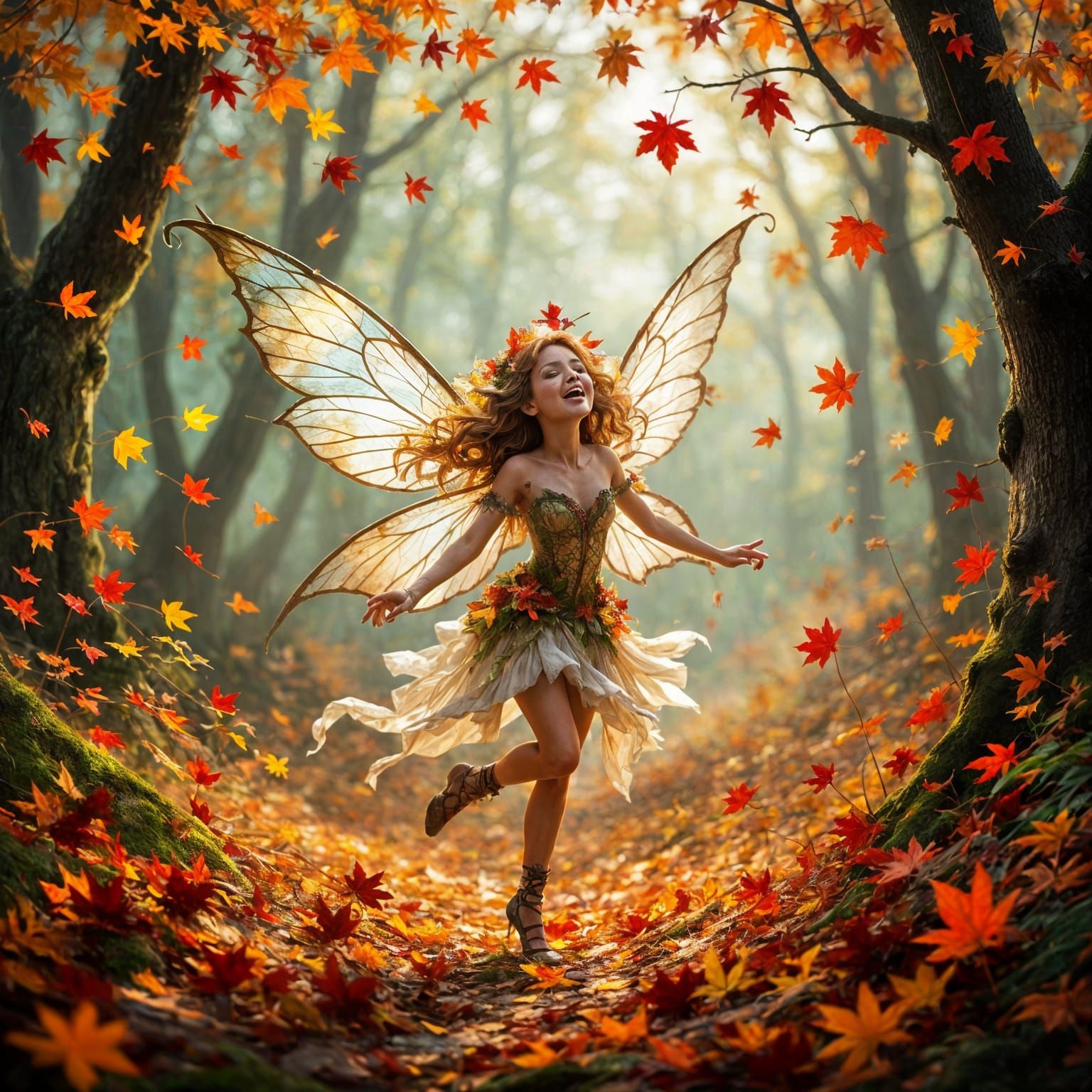Enchanted Leaf Dancer in Autumn Magic