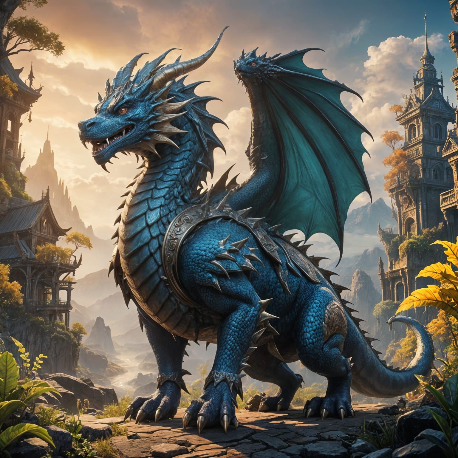 Dragon Dog Fantasy Concept Art