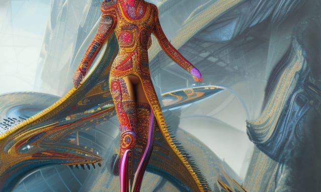 Futuristic Versace Architecture in Hyperdetailed Digital Art