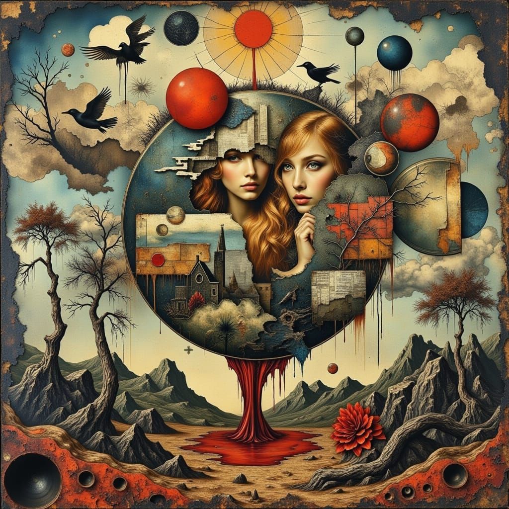 Surreal Melting World in Dynamic Matte Painting Style