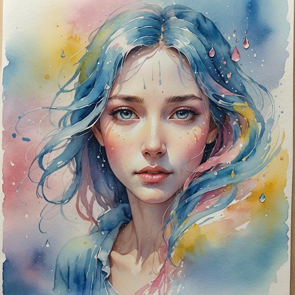 Serene Blank Page in Watercolor Concept Art