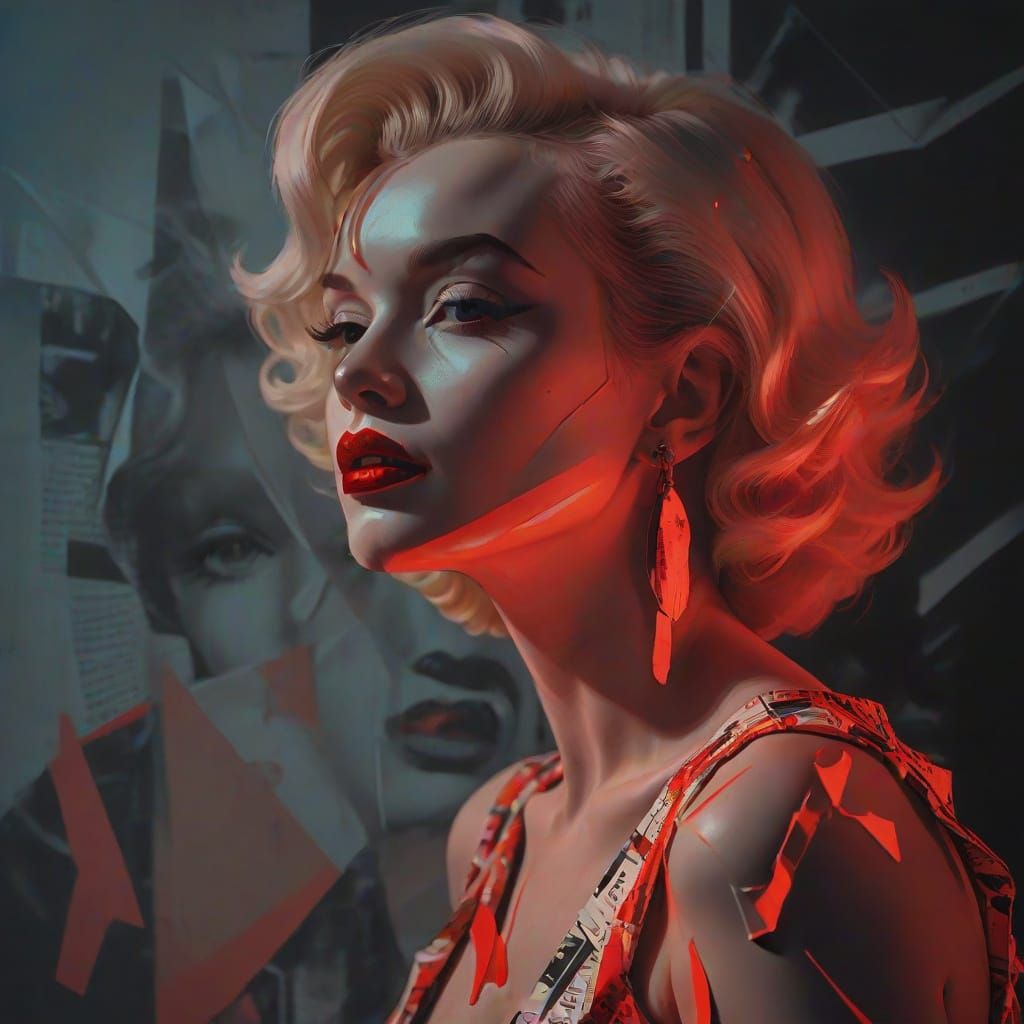BOLD POP ART PORTRAIT IN CYBERPUNK STYLE