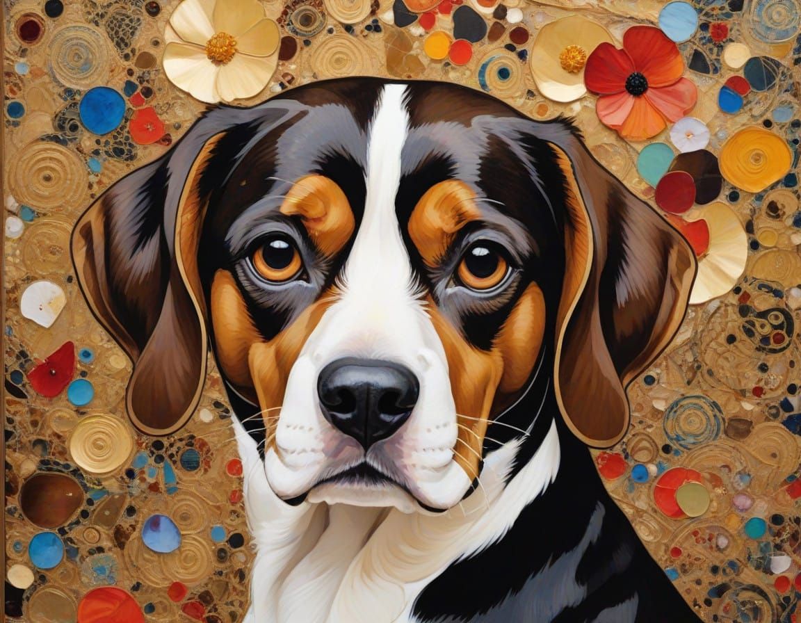 Regal Brown Beagle in Enchanted, Dreamlike Atmosphere