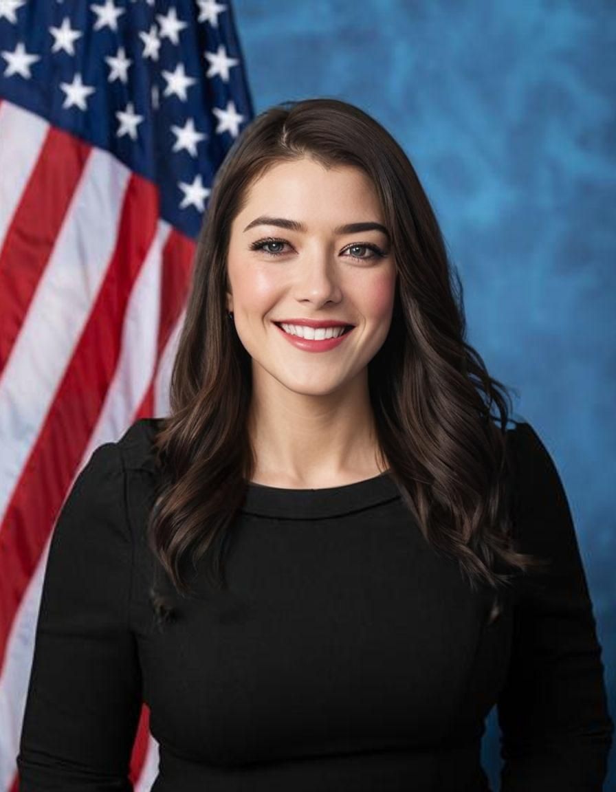 Mary Elizabeth Winstead Portrait with American Flag