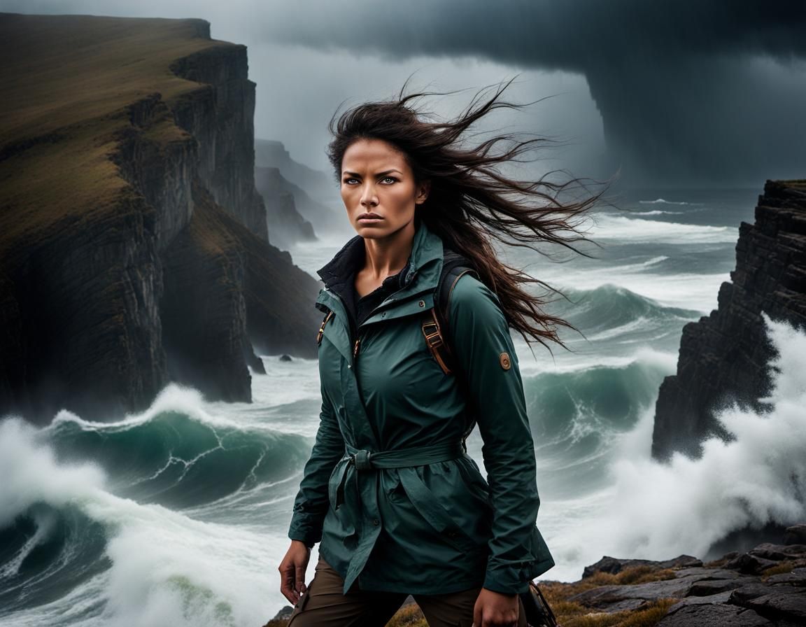 Resilient Woman Navigates Wilderness Storm