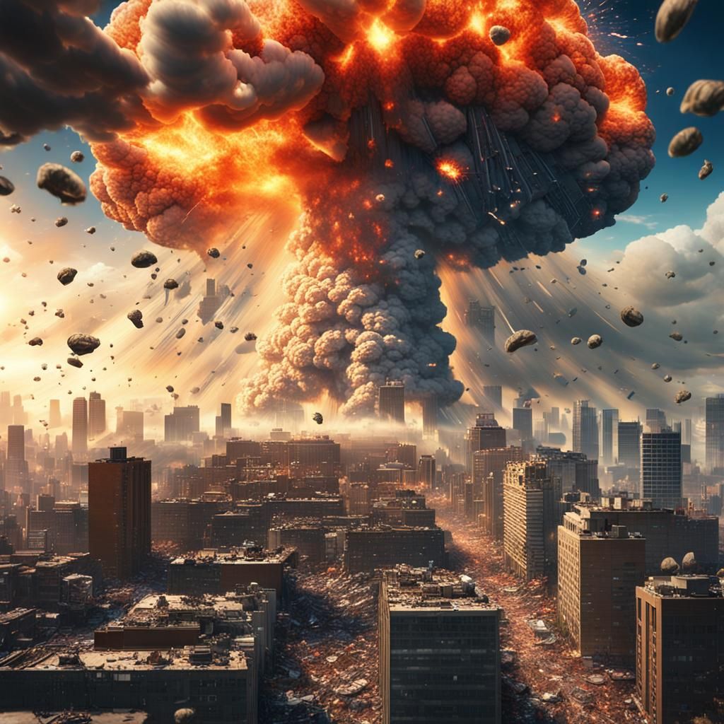 Apocalyptic Nuke Explosion Devastates Cityscape