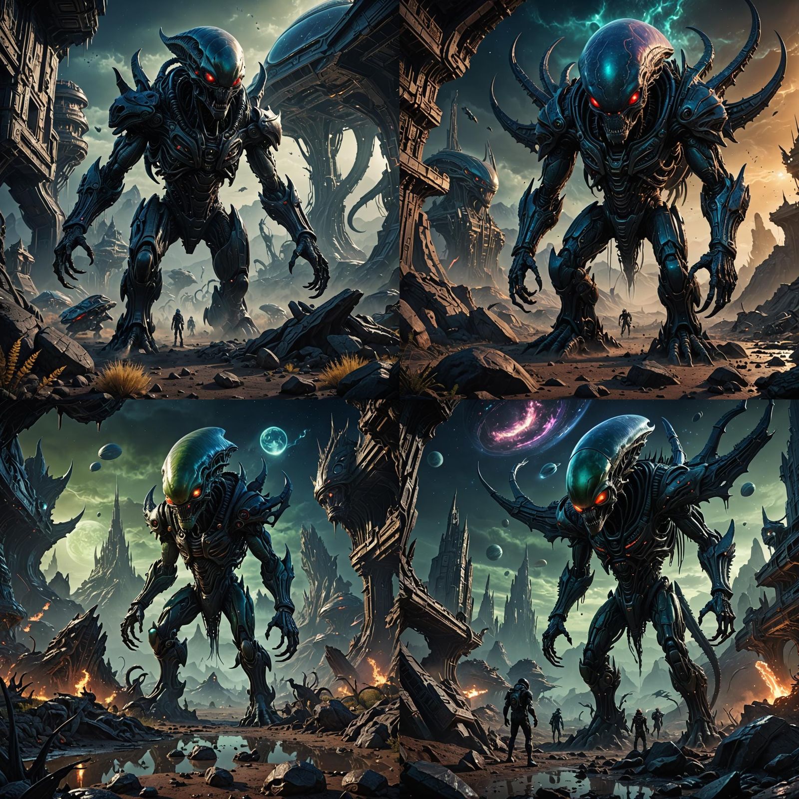 Detailed Matte Painting: Alien Darkness Approaches