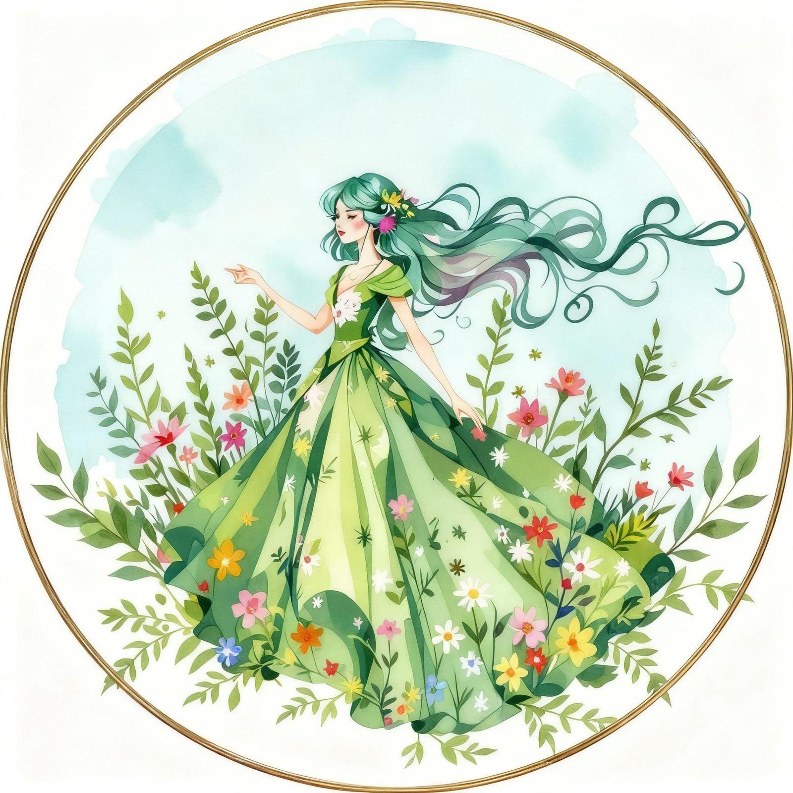 AI Image with Circular Frame