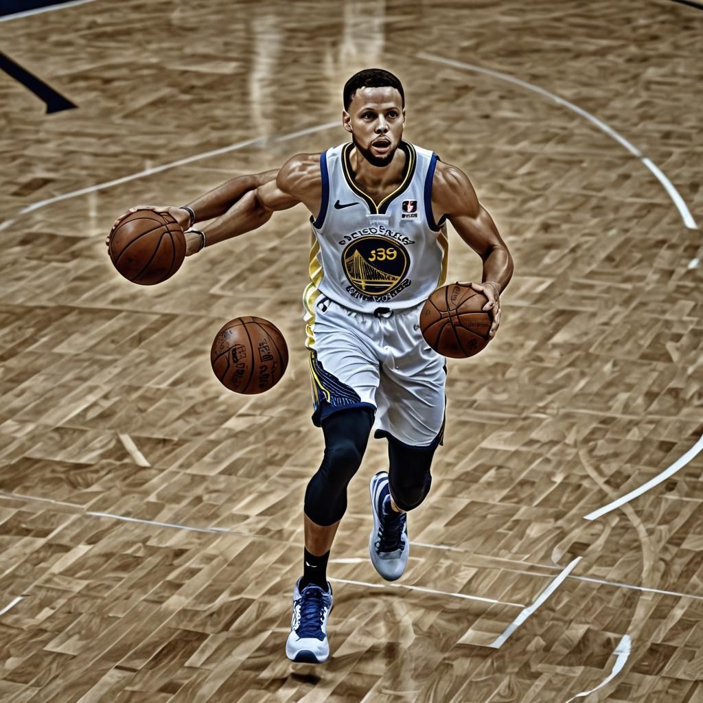 Hyperrealistic NBA Player Fusion in Sharp Focus