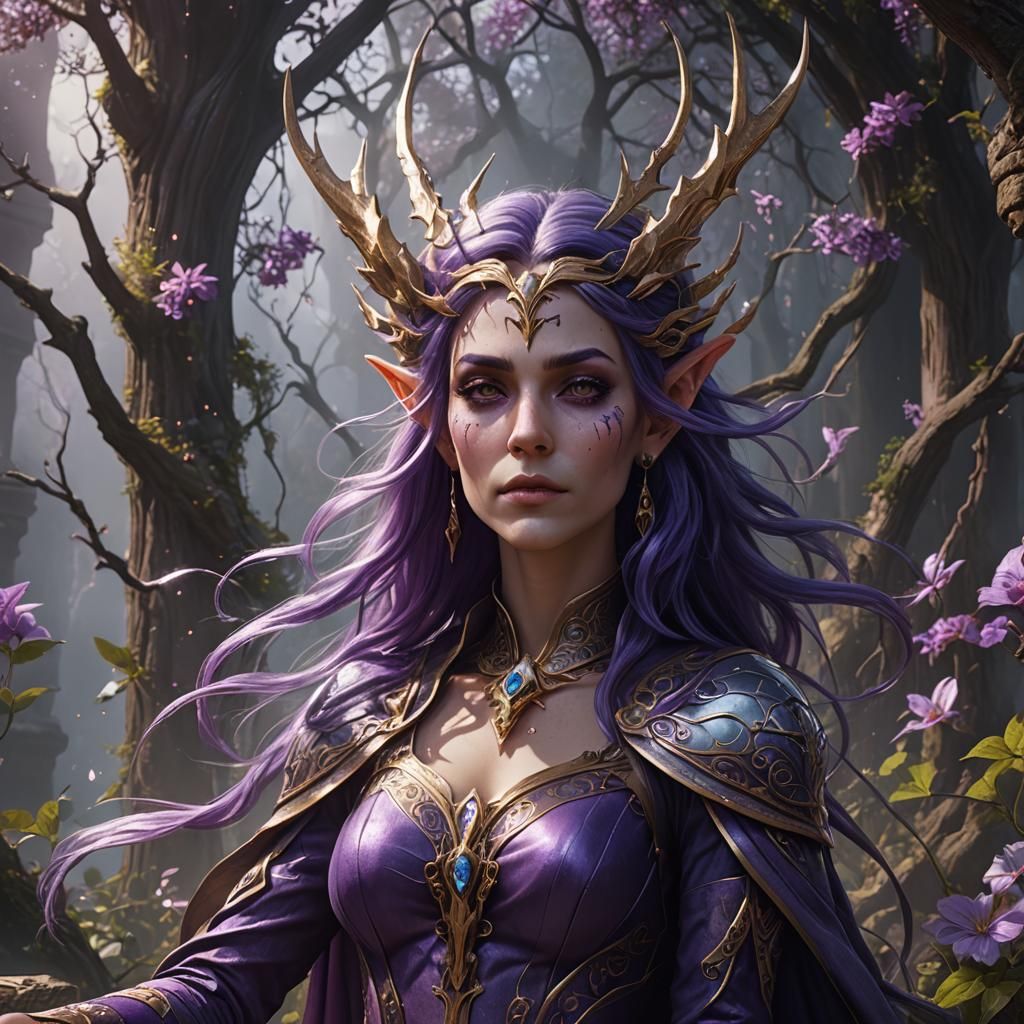 High Elf Indica in Magical Coma: Fantasy Art