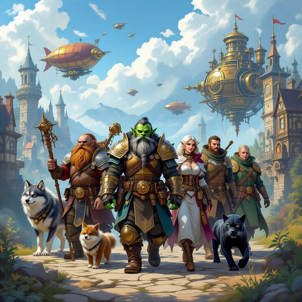Steampunk Fantasy Companions in a Clockwork World