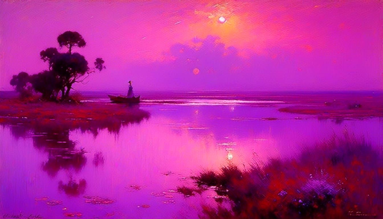 Peaceful Lake with Deep Background