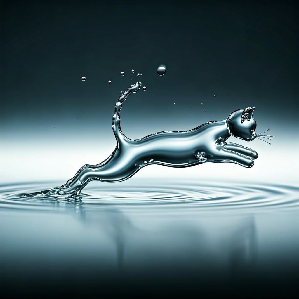 Dew Drop Feline Splash
