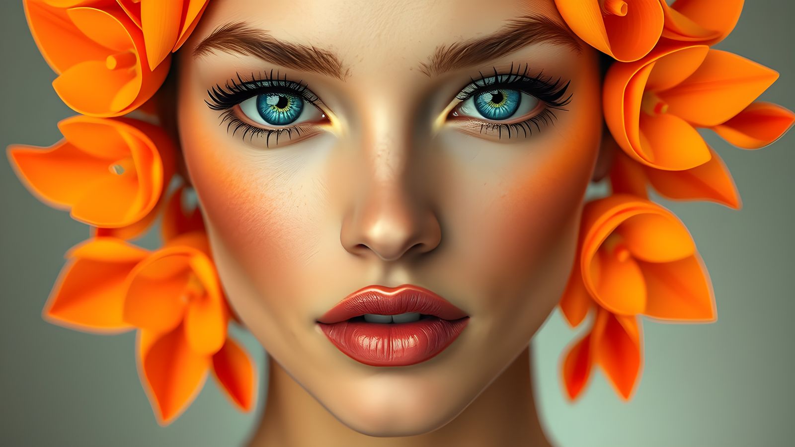 Hyperrealistic Portrait of a Beautiful Woman as Art