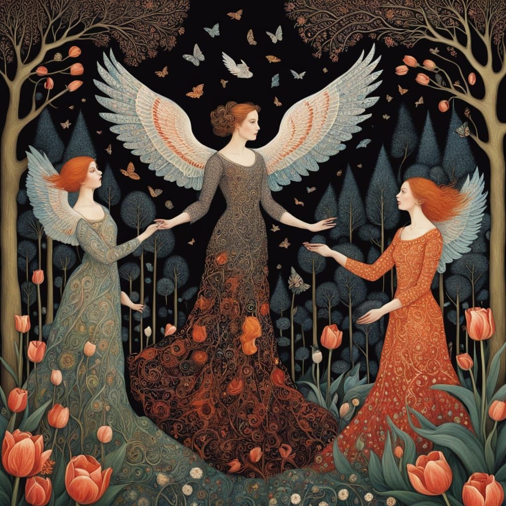 Flower Goddess Rises from the Dark Forest