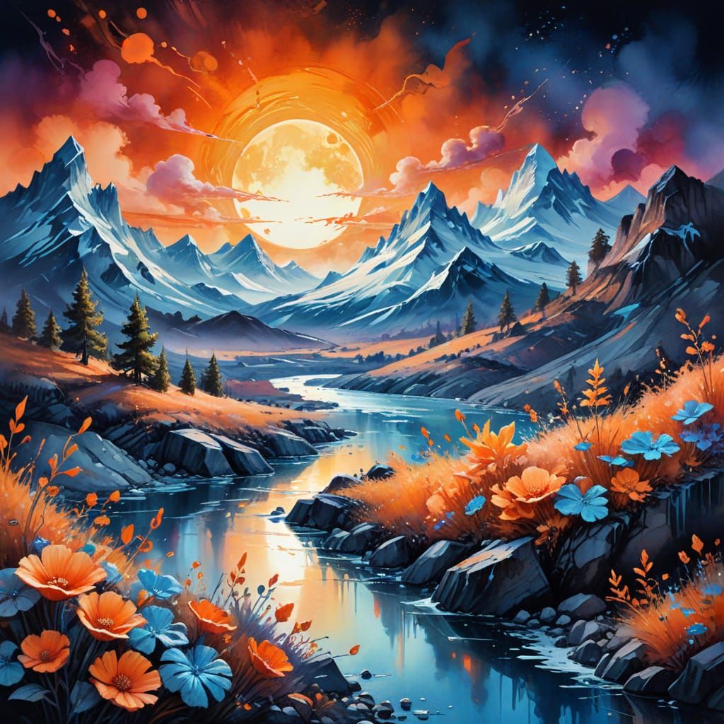 Watercolor landscape 2