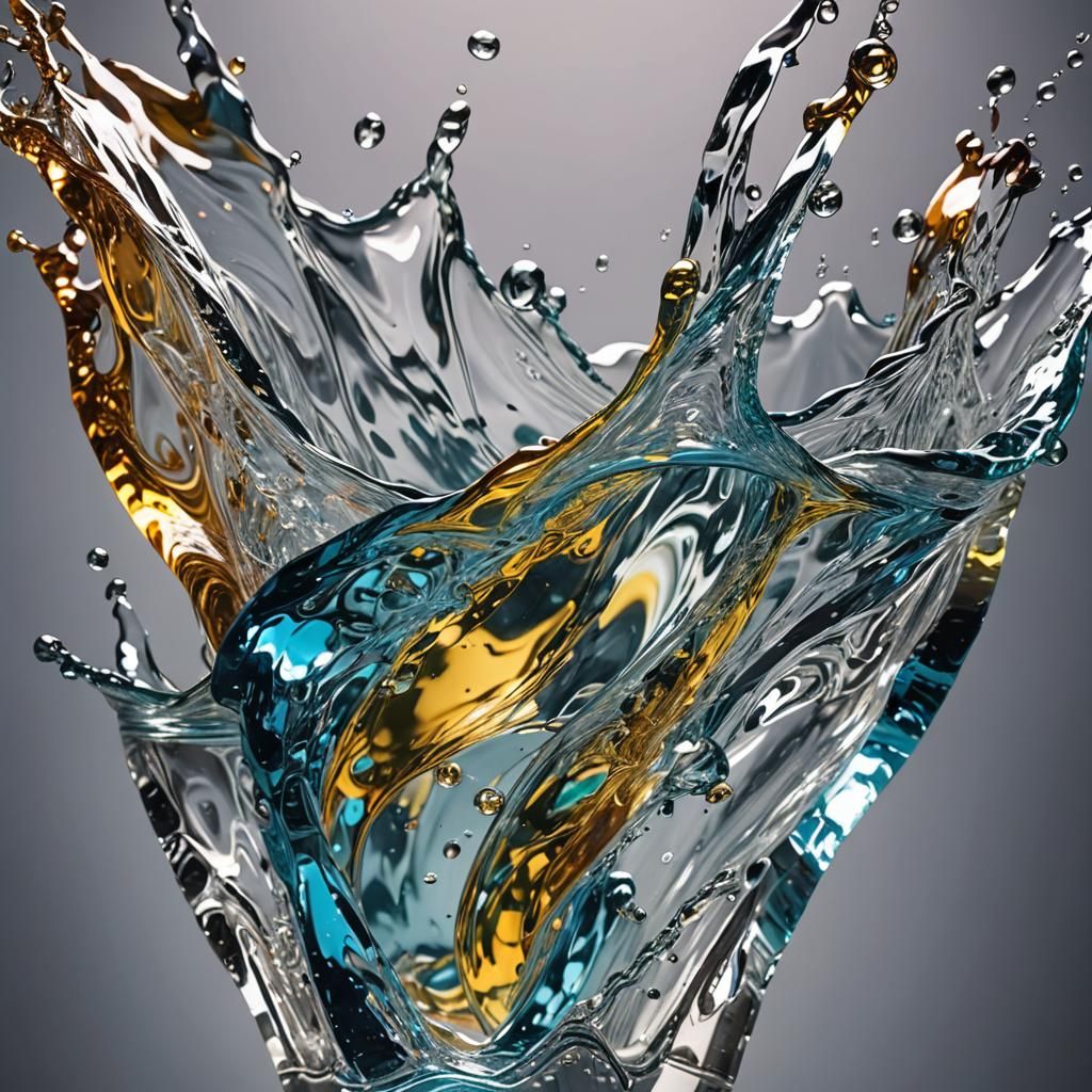 glass water, sculpture