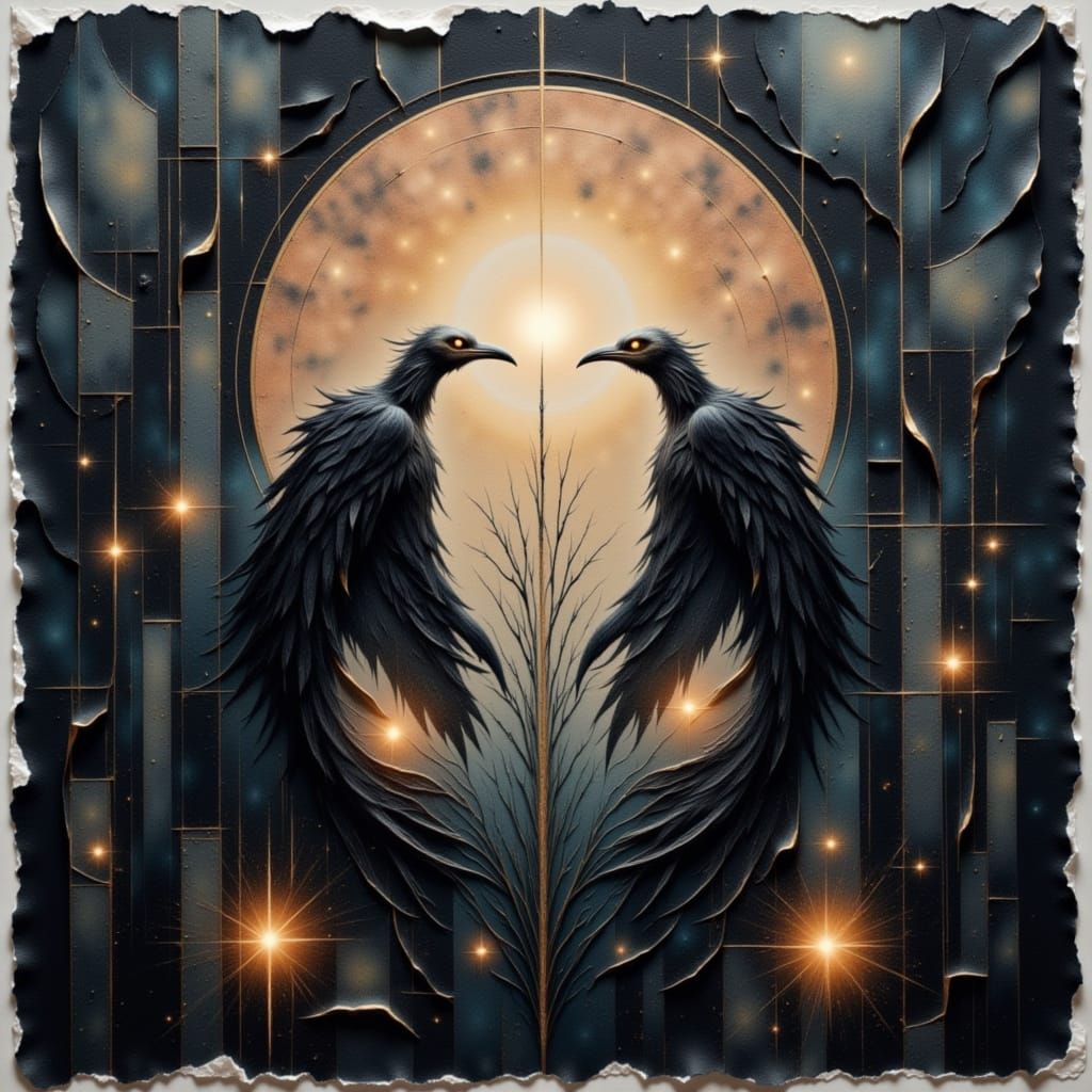 Celestial Spirit in Gothic Minimalism Style