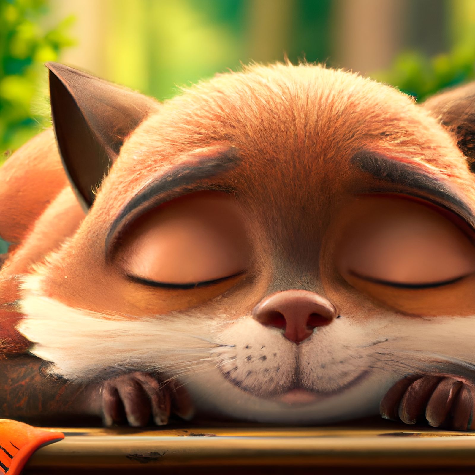 Adorable Sleeping Animal in Detailed 3D Render