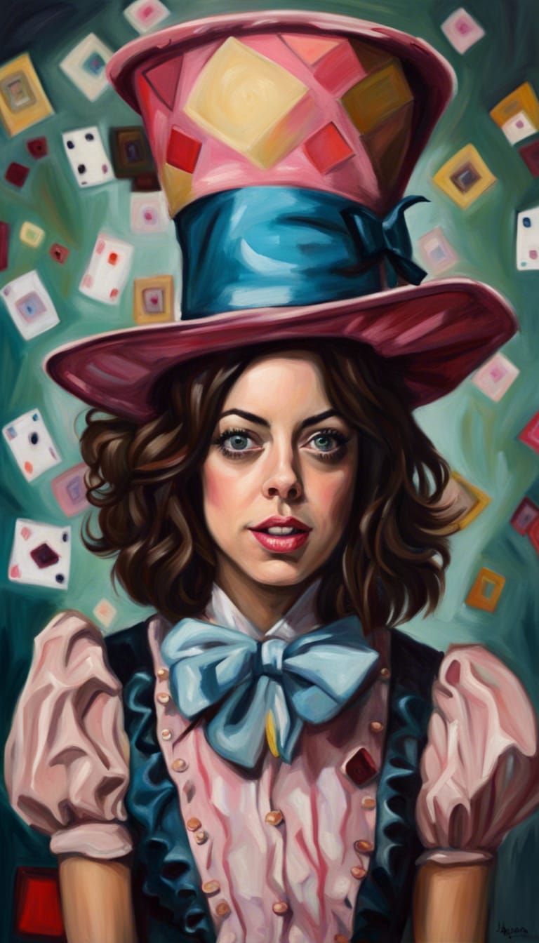 Aubrey Plaza Mad Hatter Tea Party Portrait
