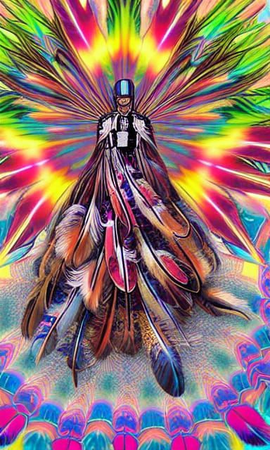 Captain America with Psychedelic Honey Wings