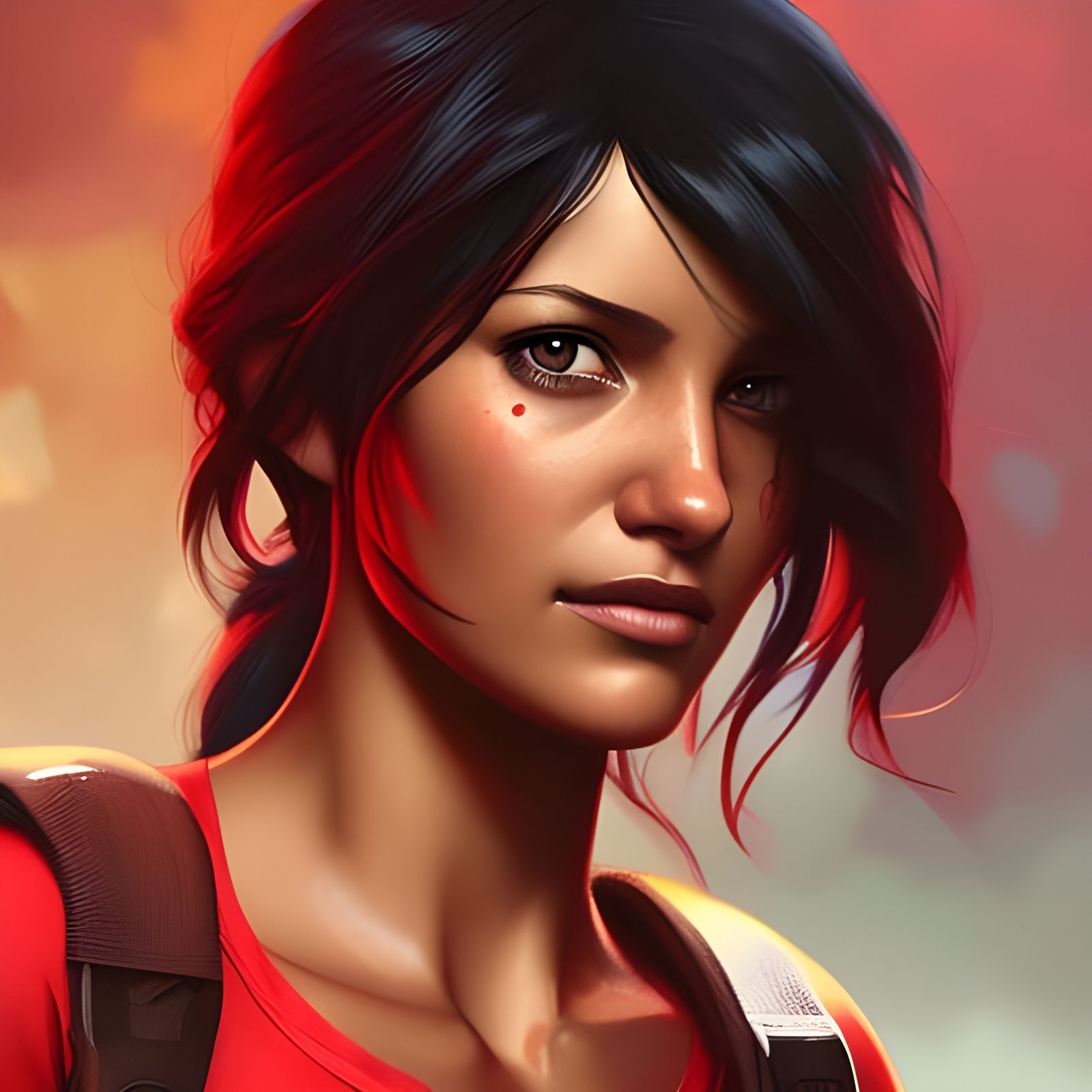 Chloe Frazer Portrait in Hyperdetailed Digital Art Style