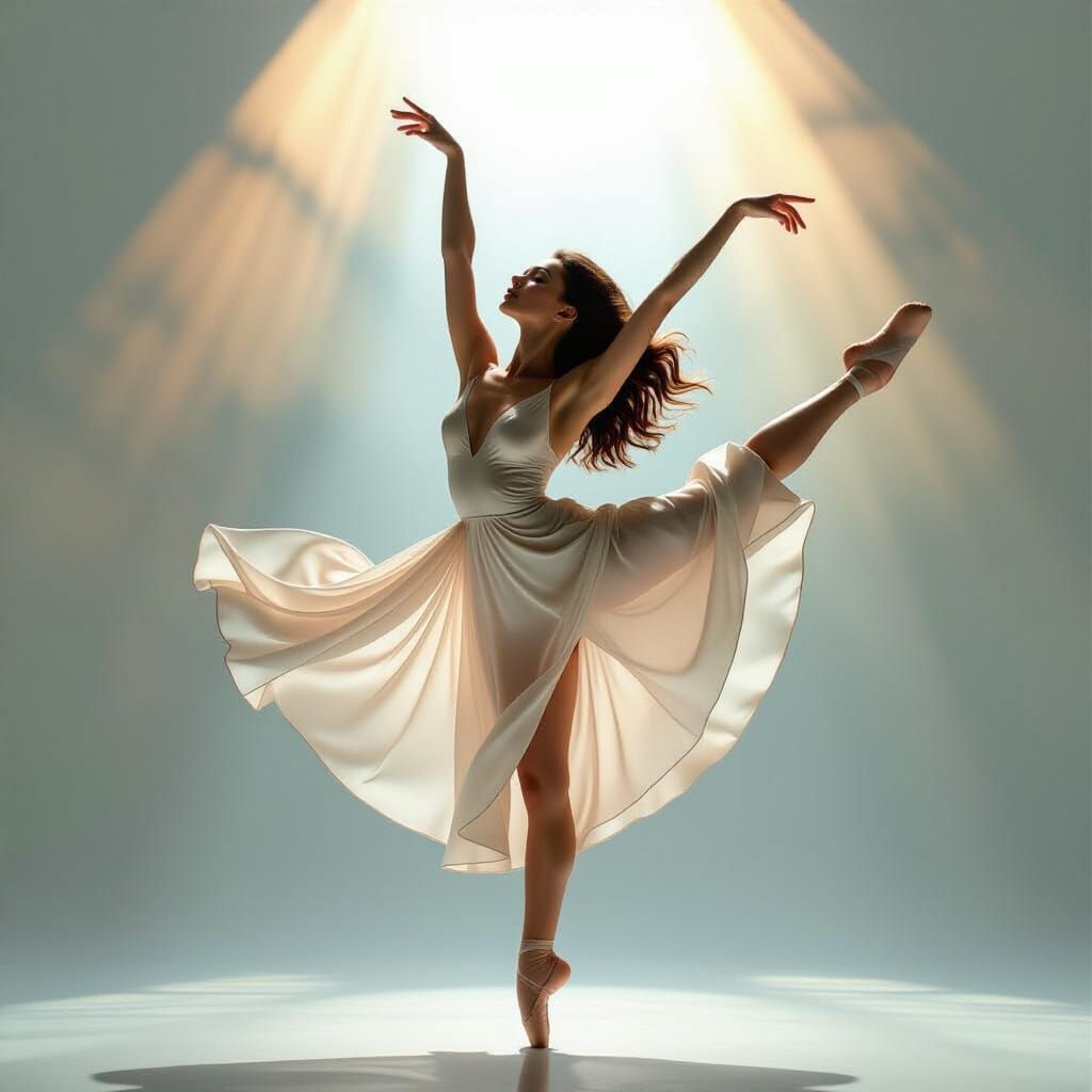 Divine Beauty in Ballet Dance: Photorealistic Image
