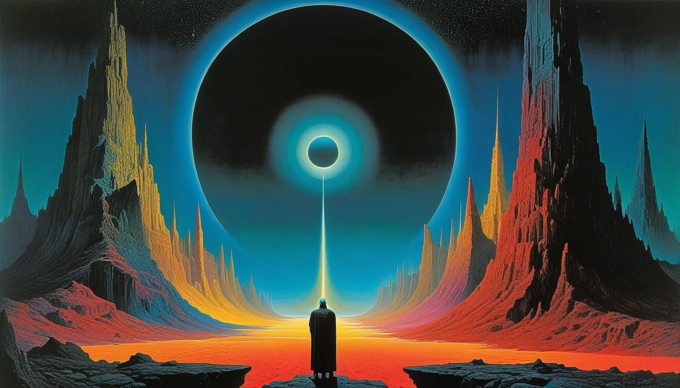 Surreal Dystopian Hellscape with Sacred Geometry