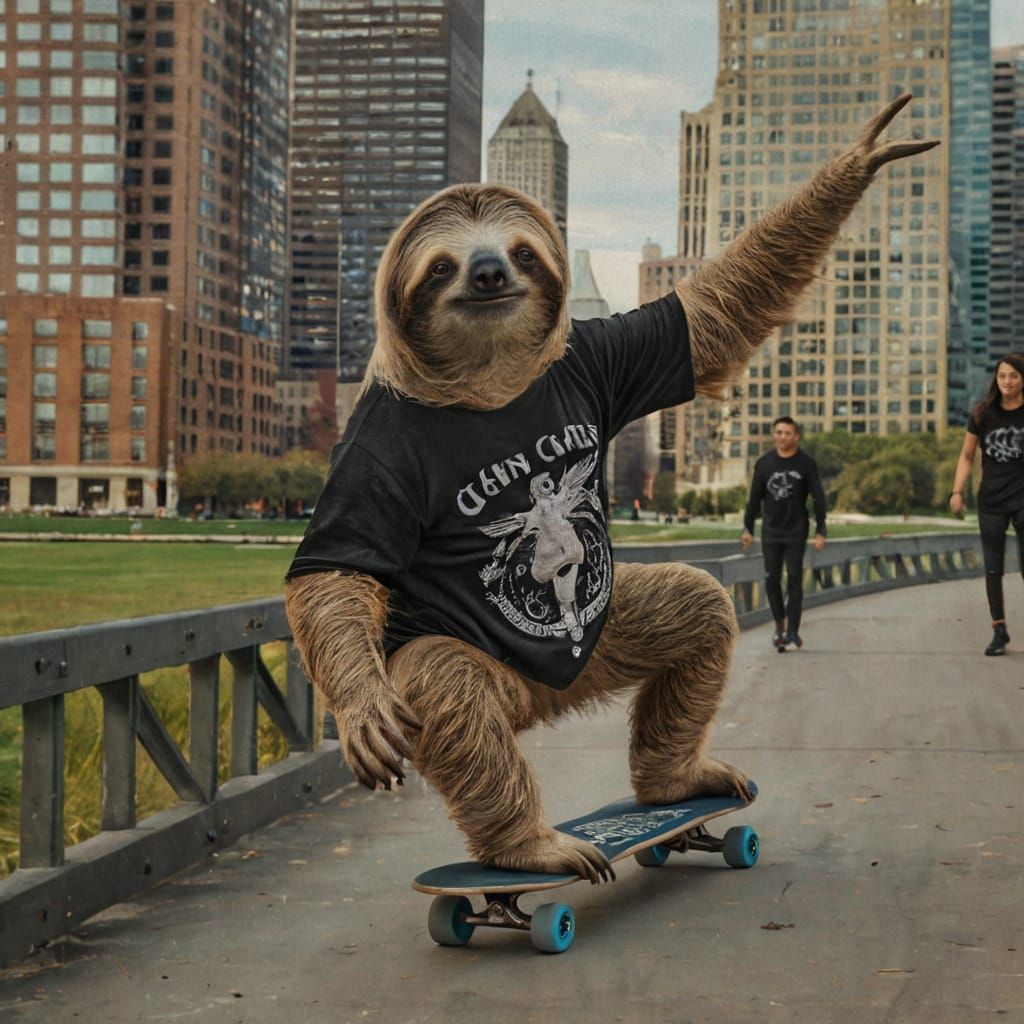 kick, push, kick, push, coast, and away he rolled