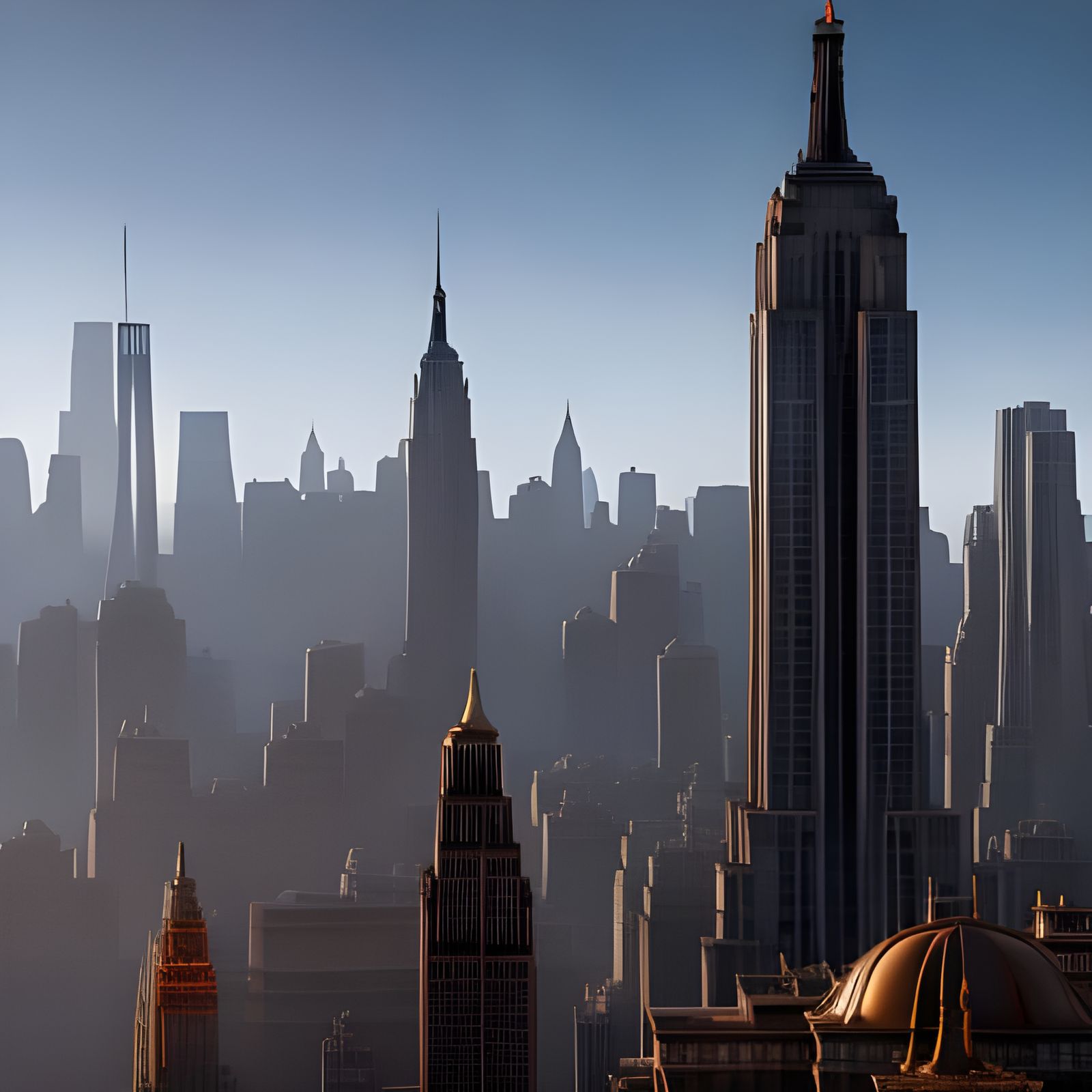 Detailed Matte Painting of New York City