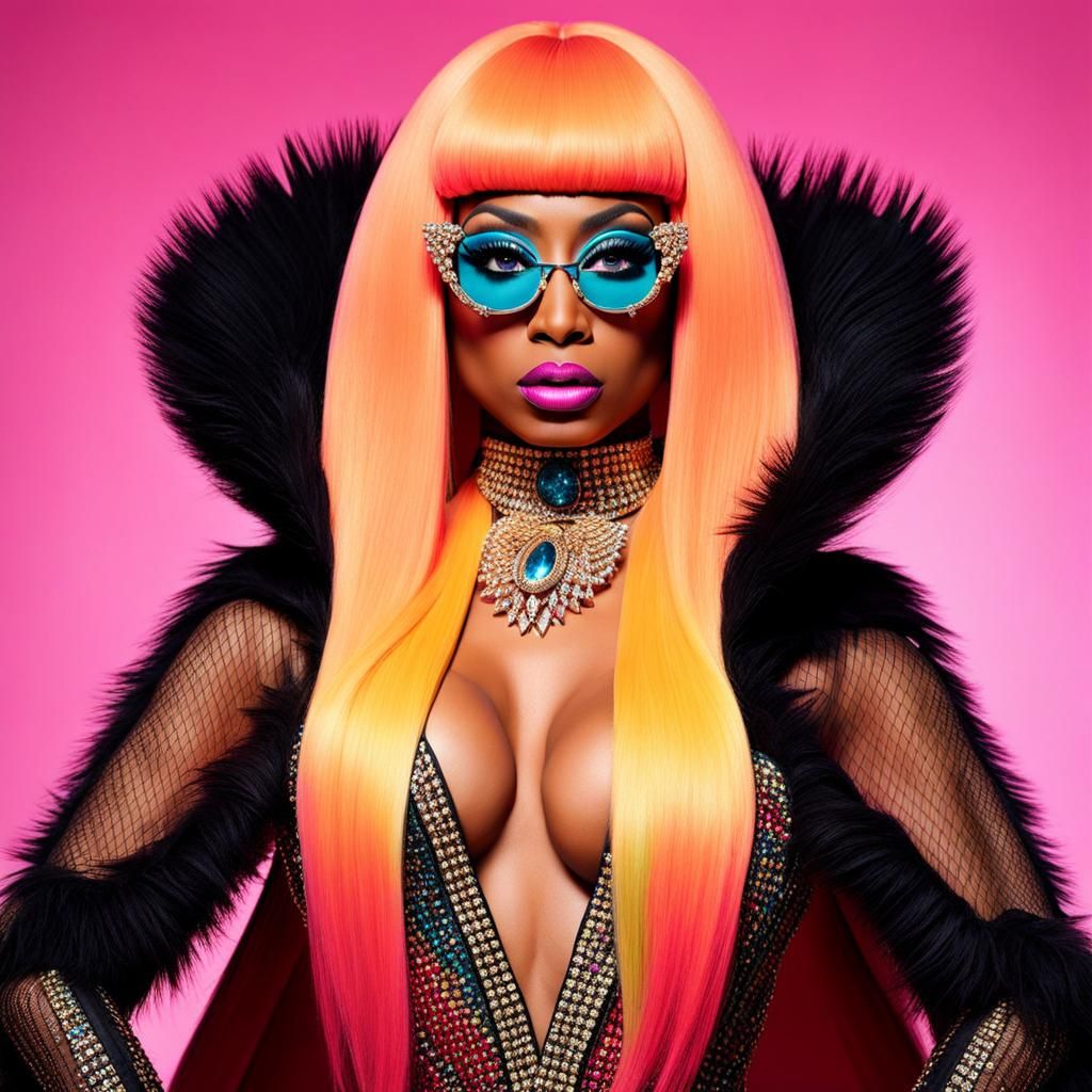 Drag Queen Nicki Minaj Full Body Portrait