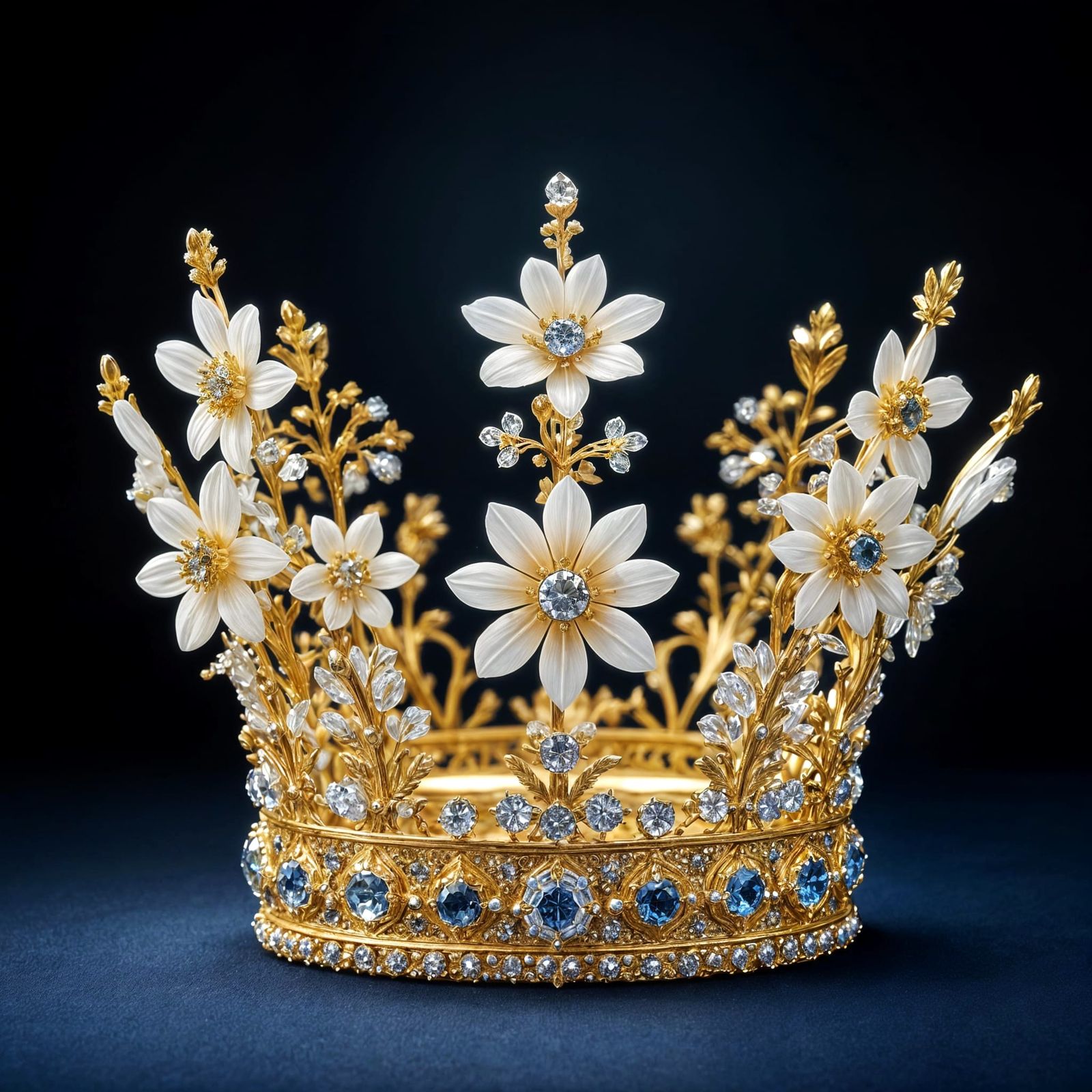 Regal Crystal Crown on Velvet