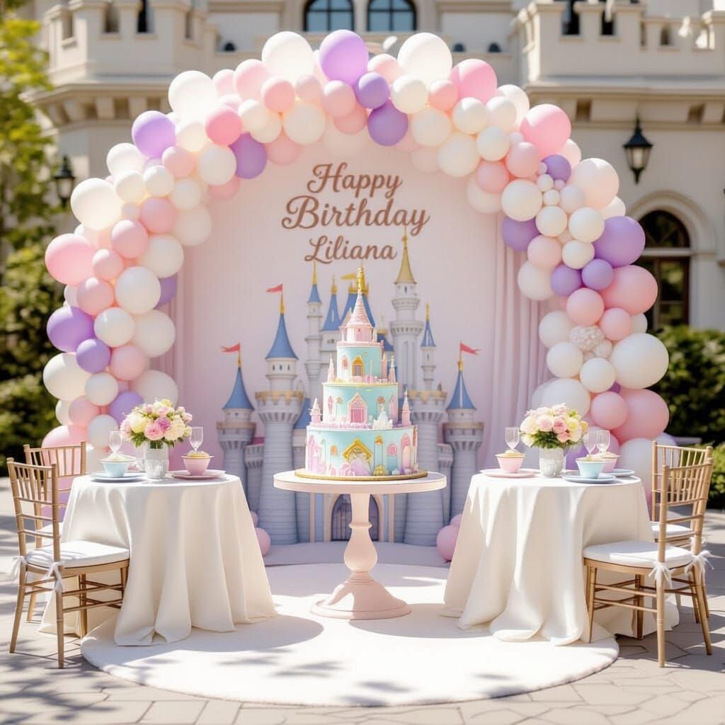 Sweet Baby Girl First Birthday Party Scene