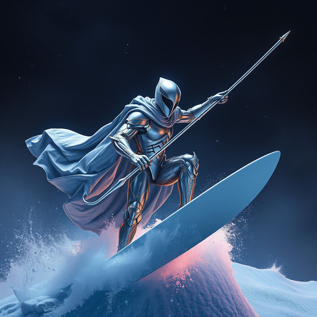 Space Knight Silver Surfer in Detailed Matte Painting