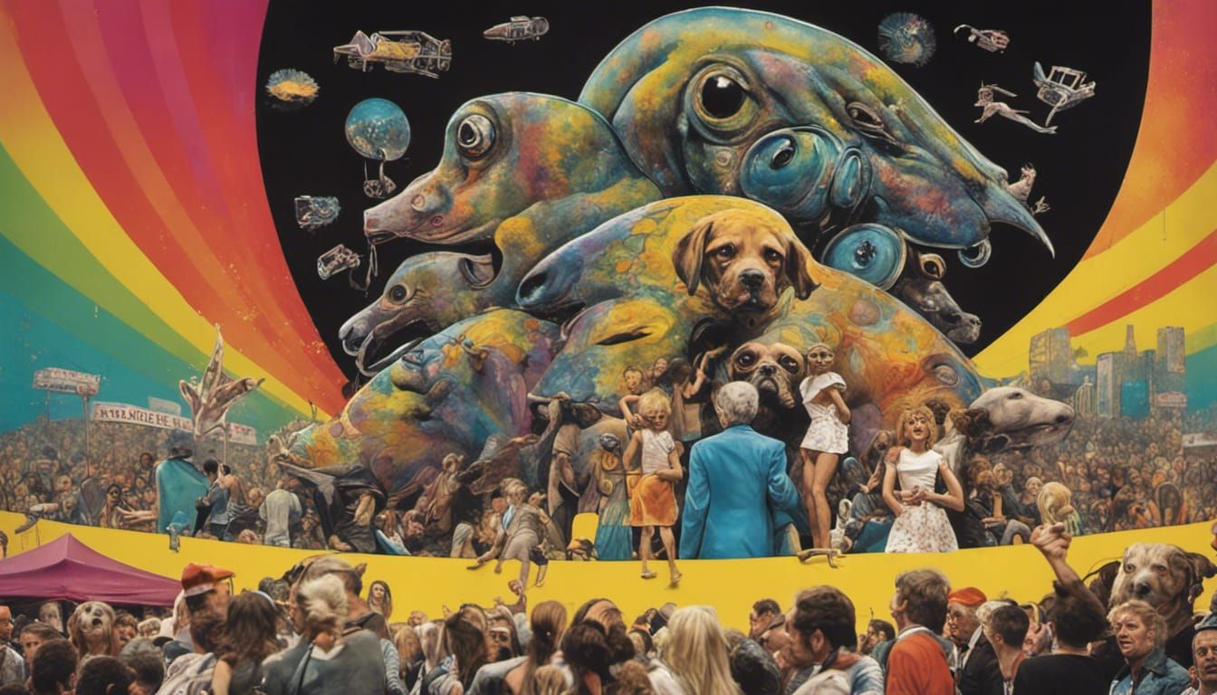 The psychedelic slug flying over the Westminster Dog Show II