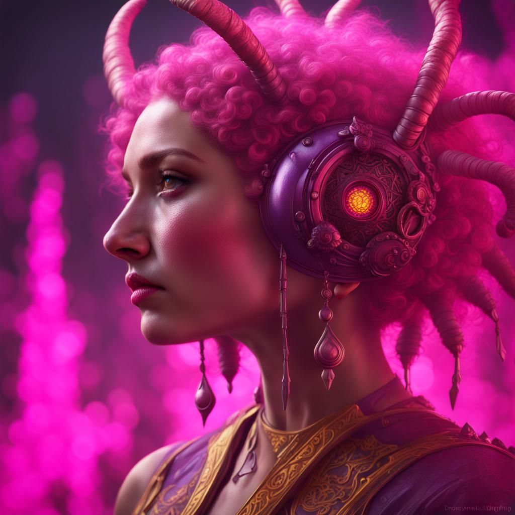 Pink Lambs Crawling: Dark Fantasy Concept Art