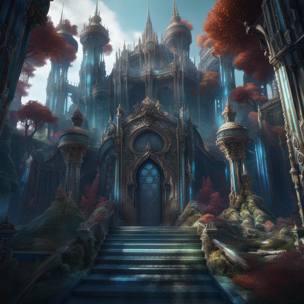 Fantastical Glass Palace: Digital Concept Art